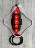 Фонарь велосипедный задний (маячок)-USB