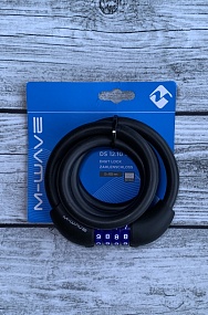 Велозамок M-WAVE тросовый кодовый 12x1000мм