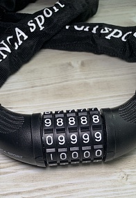 Велосипедный замок Vinca Sport, цепь, кодовый, 6 х 900мм